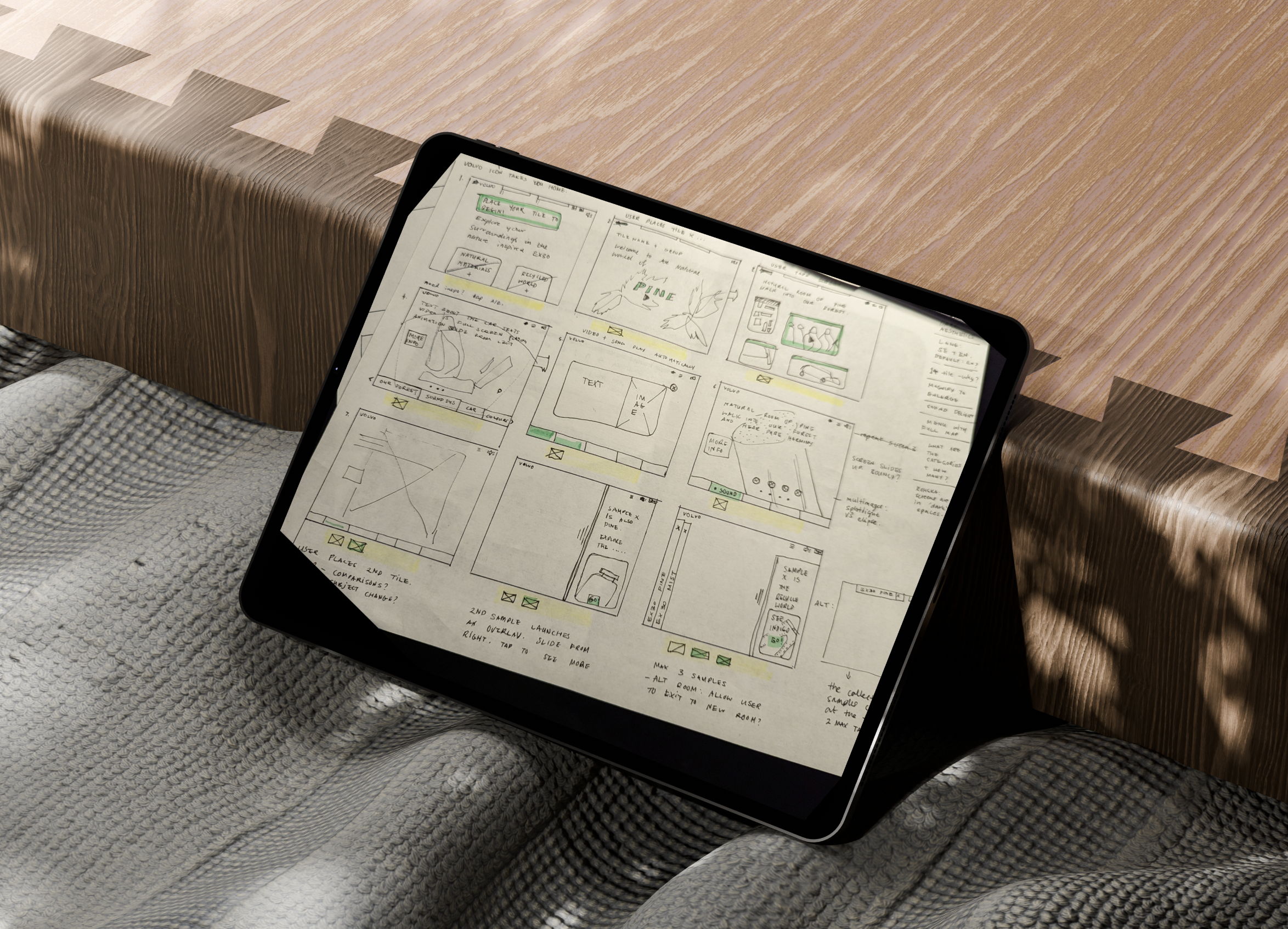 Concept sketches for Material Explorer